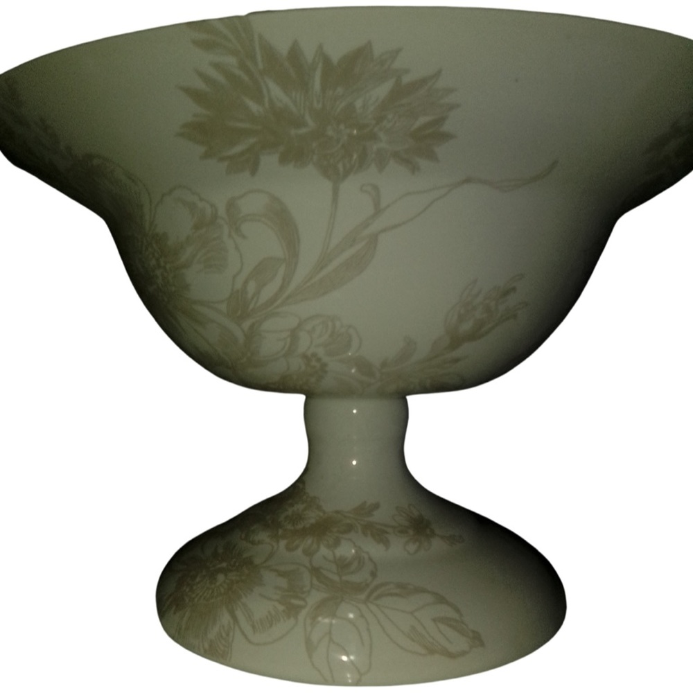 COPY - MacKenzie-Childs Vintage Aurora Farmhouse  Ceramic Pedestal Compote-SMALL - Picture 4 of 5